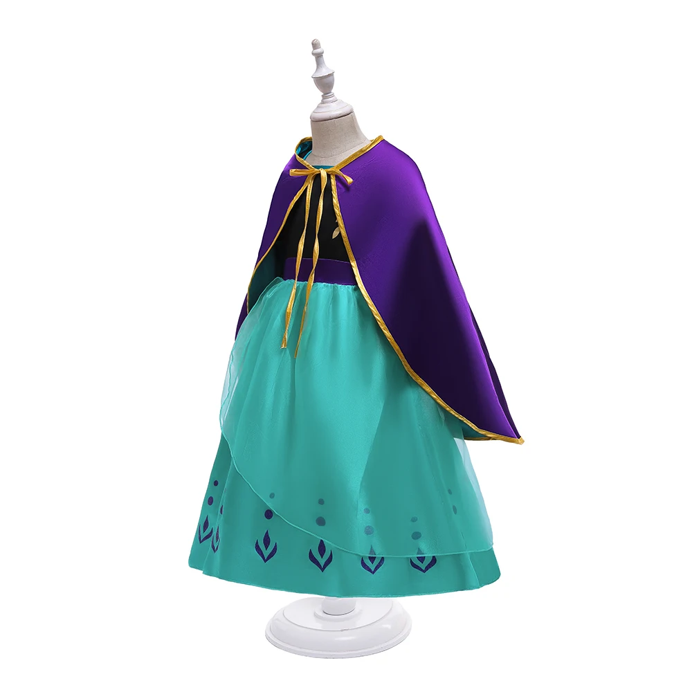 Платье Снежной Королевы На Хэллоуин Для Девочек Карнавальный Костюм Принцессы