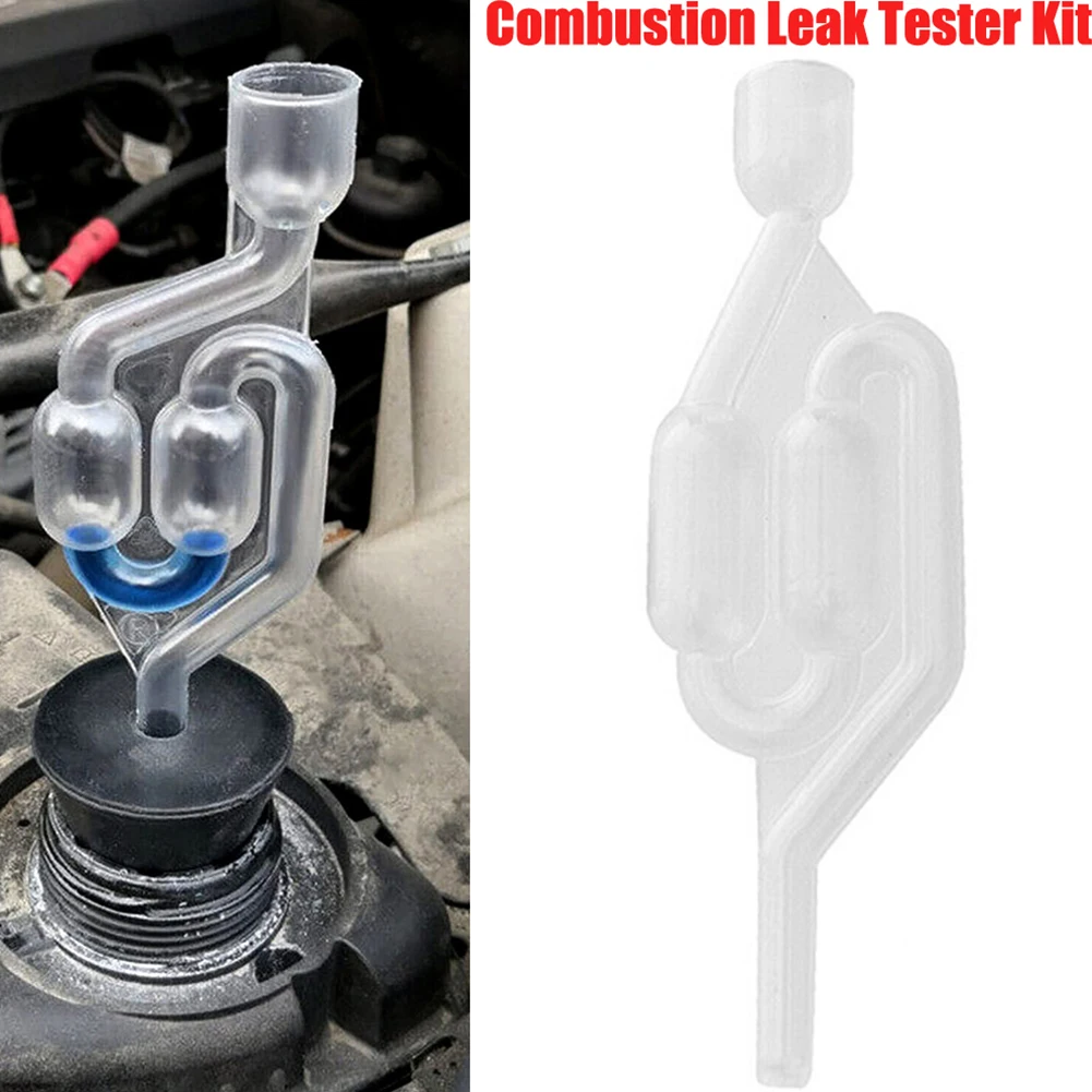 5.5*17CM Plastic White Combustion Leak Tester Tool Detector Head Gasket Block Fluid Petrol Diesel Plastic Exhaust Valve Wholesal