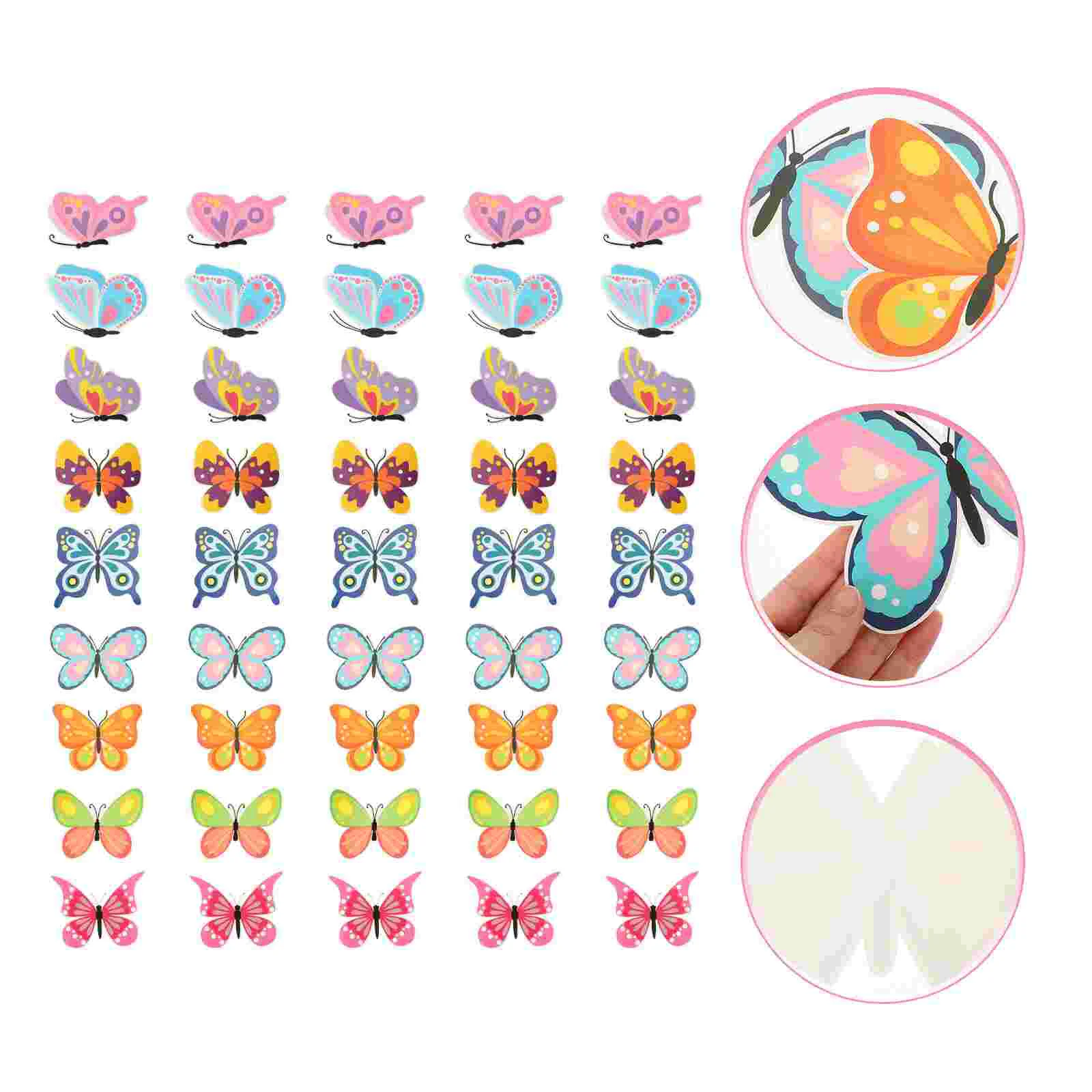 

Wall Stickers3D Decal Sticker Bulletin Borders Board Butterflies Decals Resin Removable Christmas Scrapbooking Diy Door Party