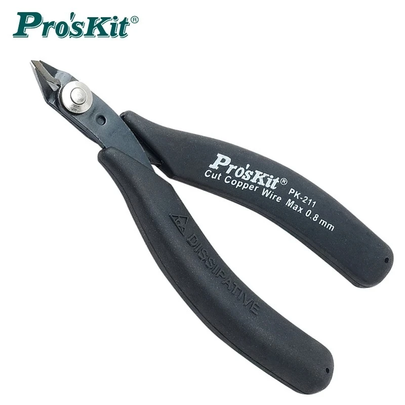 

Pro'sKit 1PK-211 Anti-Static Precision Electronic Pliers Diagonal Cutting Pliers Cut Micro Nipper For Electronic Cable Cutting