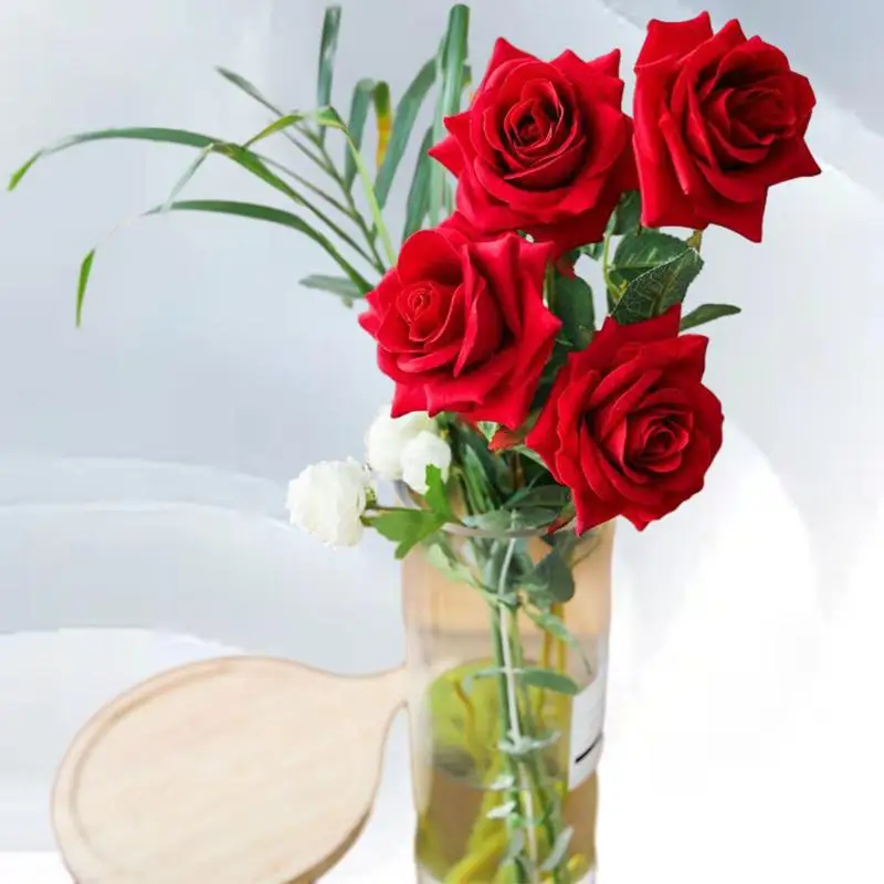 

Emulational Flannel Rose Flower: The Perfect Home Decorative Fake Flower to Add Elegance and Charm to Your Space