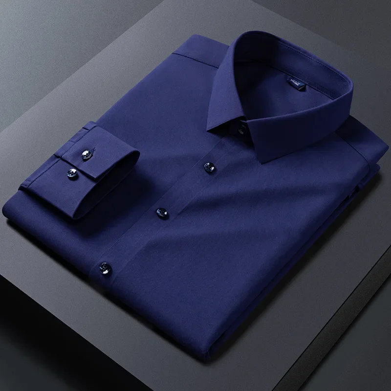 Новая рубашка из бамбукового волокна повседневные рубашки с длинным рукавом для