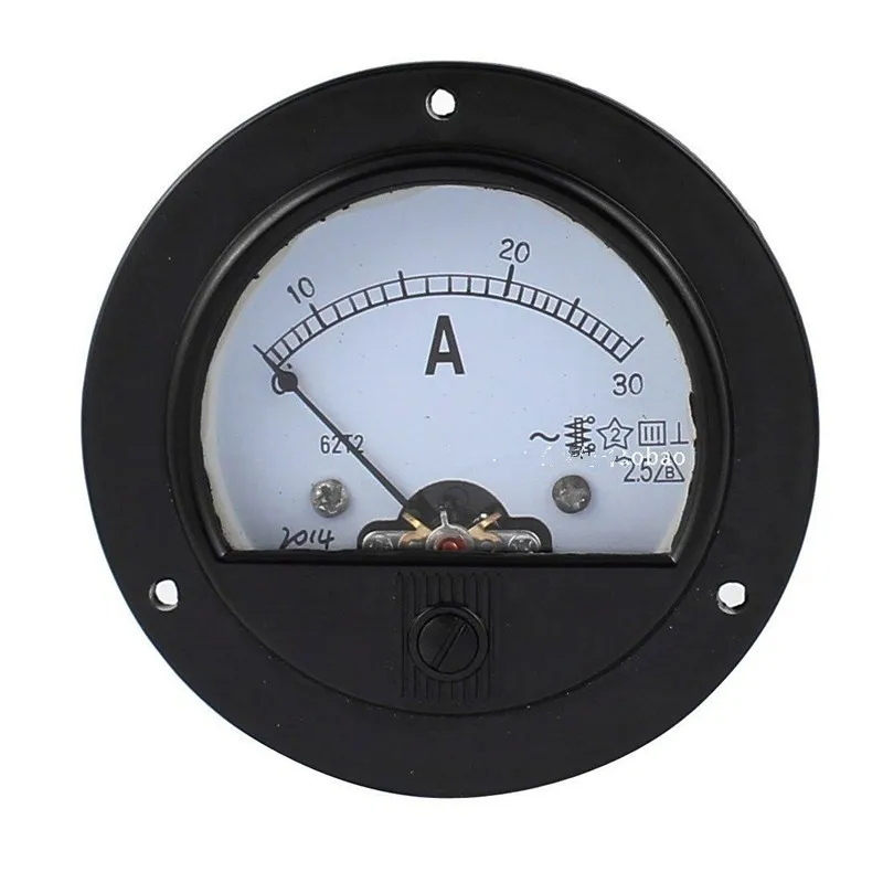 1PC 62T2 Ammeter AC 1A 2A 3A 5A 10A 15A 20A 30A 50A Round Electric Current Ampere Meter