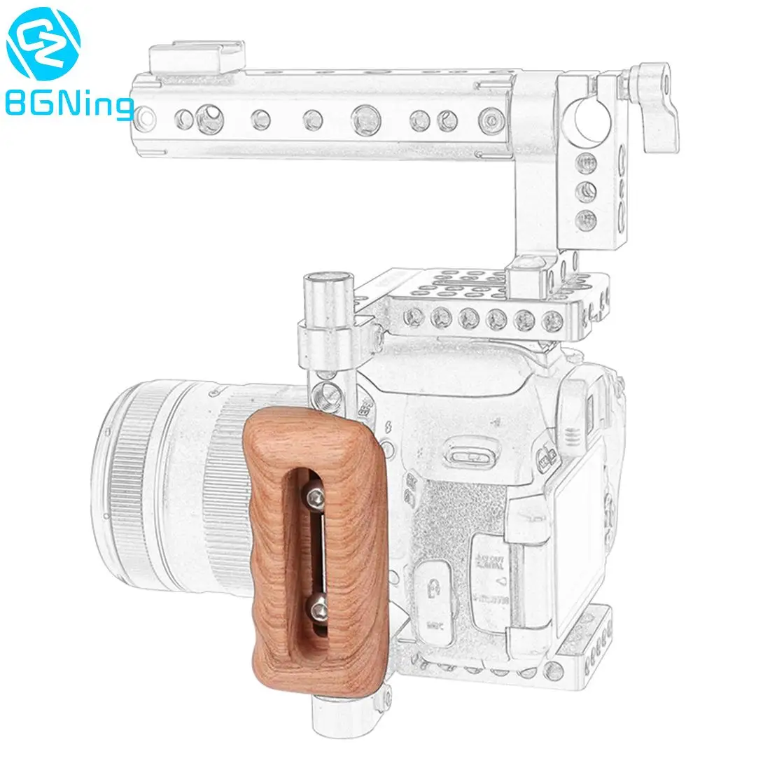 Универсальная деревянная рукоятка с правой ручкой и креплением для камеры DSLR с пазом под 1/4"-20 для поддержки системы каркаса, видеостоек и подставки DV.