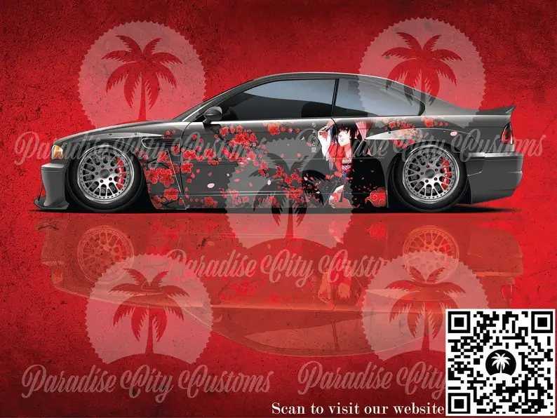 

Anime Character Car Livery, Universal Size, Japanese Theme Vehicle Wrap, Large Vehicle Graphics