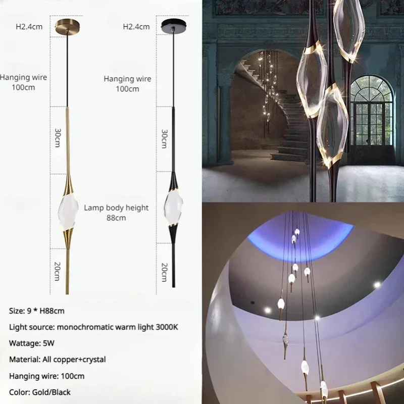 Украшение дома скандинавские потолочные люстры латунные кристаллы современные