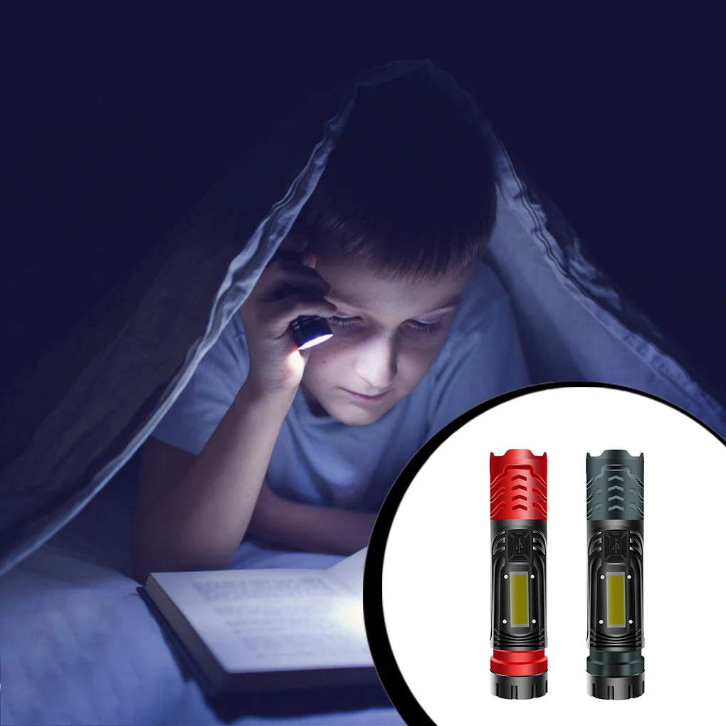 

Flashlight Outdoor Torch Waterproof Adjustable Lantern Zoomable Light Camping Hiking Fishing Cycling Lamp Equipment Red