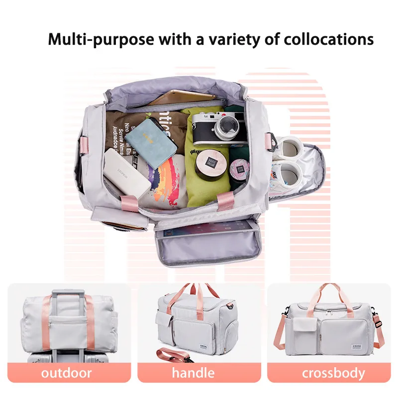 Oxford Travel Bag Luggage Handbag Tote Women's Shoulder Bag Large Capacity Overnight Waterproof Sports Gym Bag Ladies Crossbody