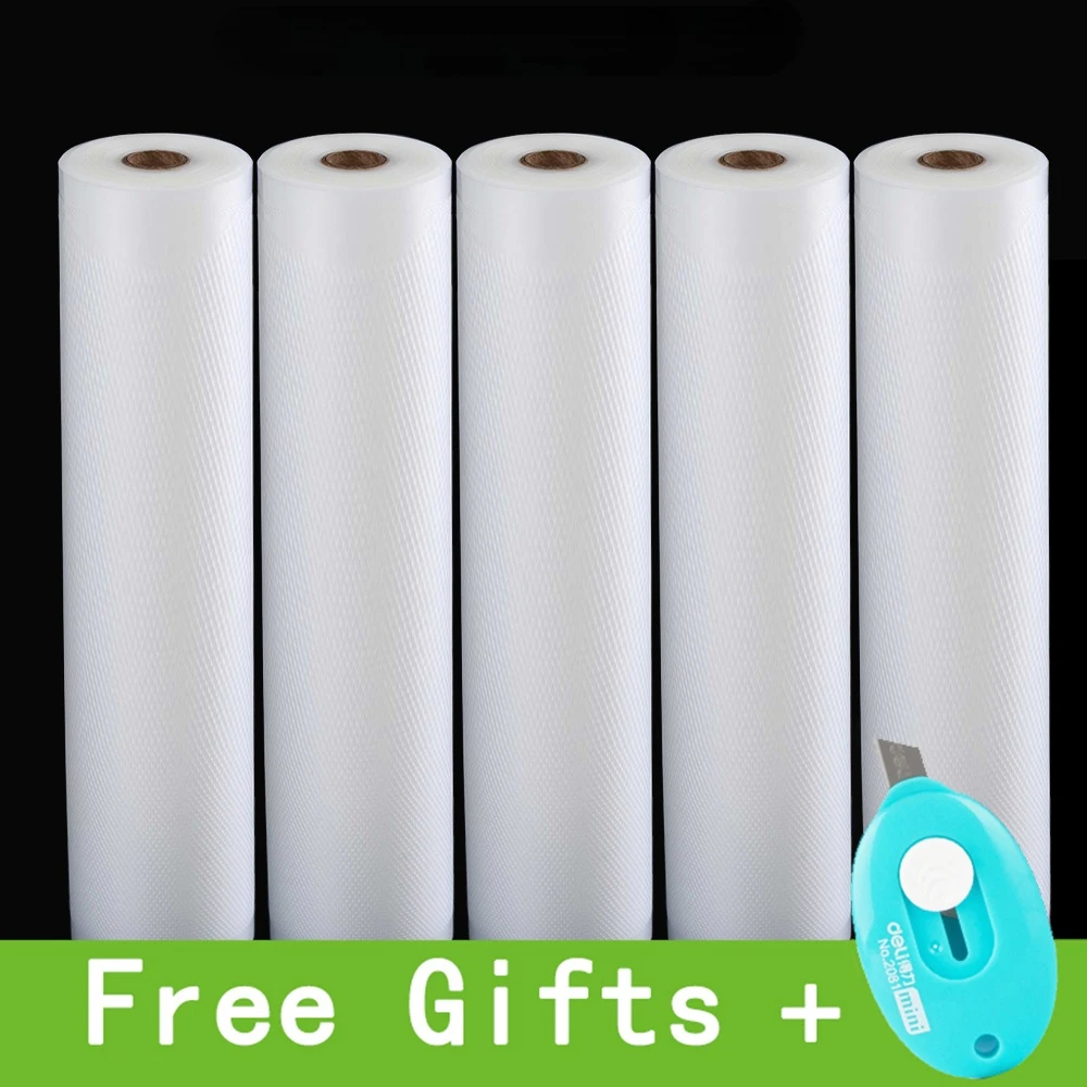 

Vacuum Food Saver Sealer Bags Rolls 12/15/20/25/28/cm Sous Vide Storage Packaging bag for Meat Fruits Vegetables Nuts