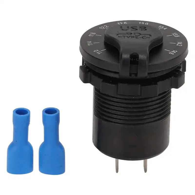 

QC3.0 PD Car Charger USB Car Charger Waterproof Dustproof Fire Resistance for 12‑24V Cars Ships Yachts Electronics