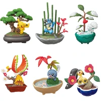 takara tomy latest pokemon figures pokemon potted pikachu lucario vulpix plant bonsai pokemon ornament childrens birthday gifts