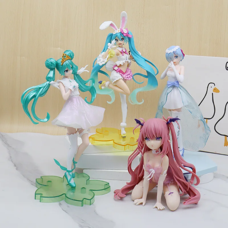 

New Anime Beautiful Girl Pvc Action Figure Cute Kawaii Model Doll Hand Hatsune Miku Creative Phone Bracket Girl Kids Toys Gift