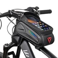 wheel up waterproof bicycle bag bike front frame cell phone holder with touch screen top tube cycling panniers mtb accessories