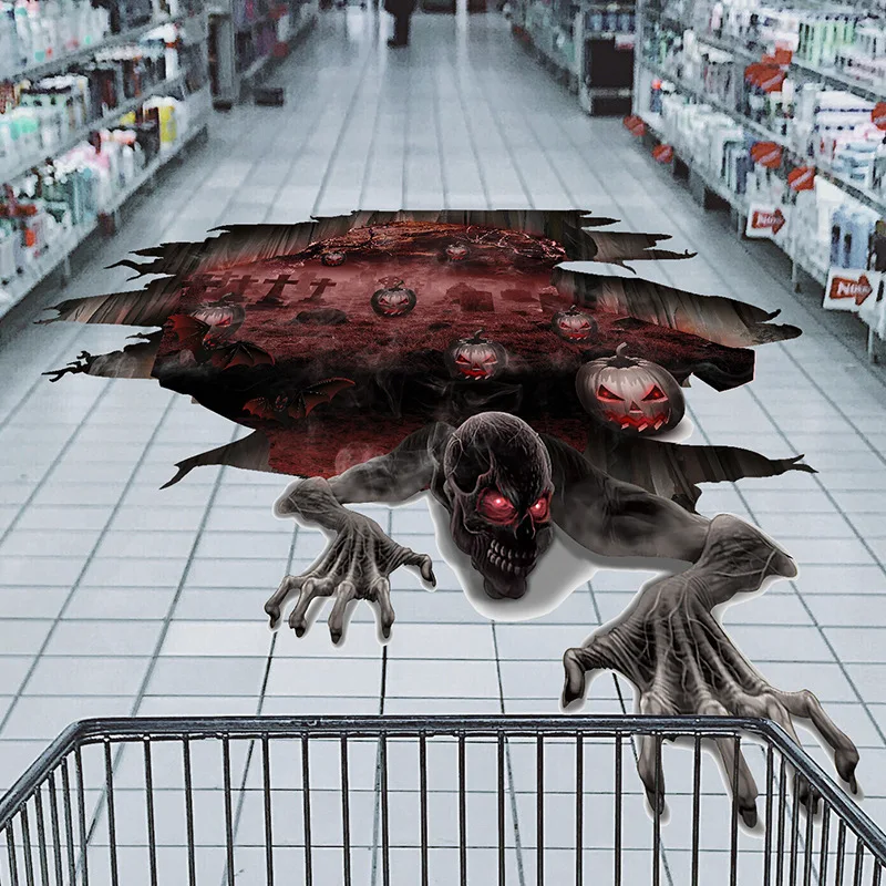 Наклейки на пол в виде тыквы чайки призрака большие вечерние стены для