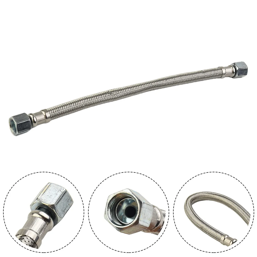 

280mm Oil-free Air Compressor Connecting Pipe Flexible Hose Home Air Compressor Air Pump Check Valve Connecting Pipe Silver
