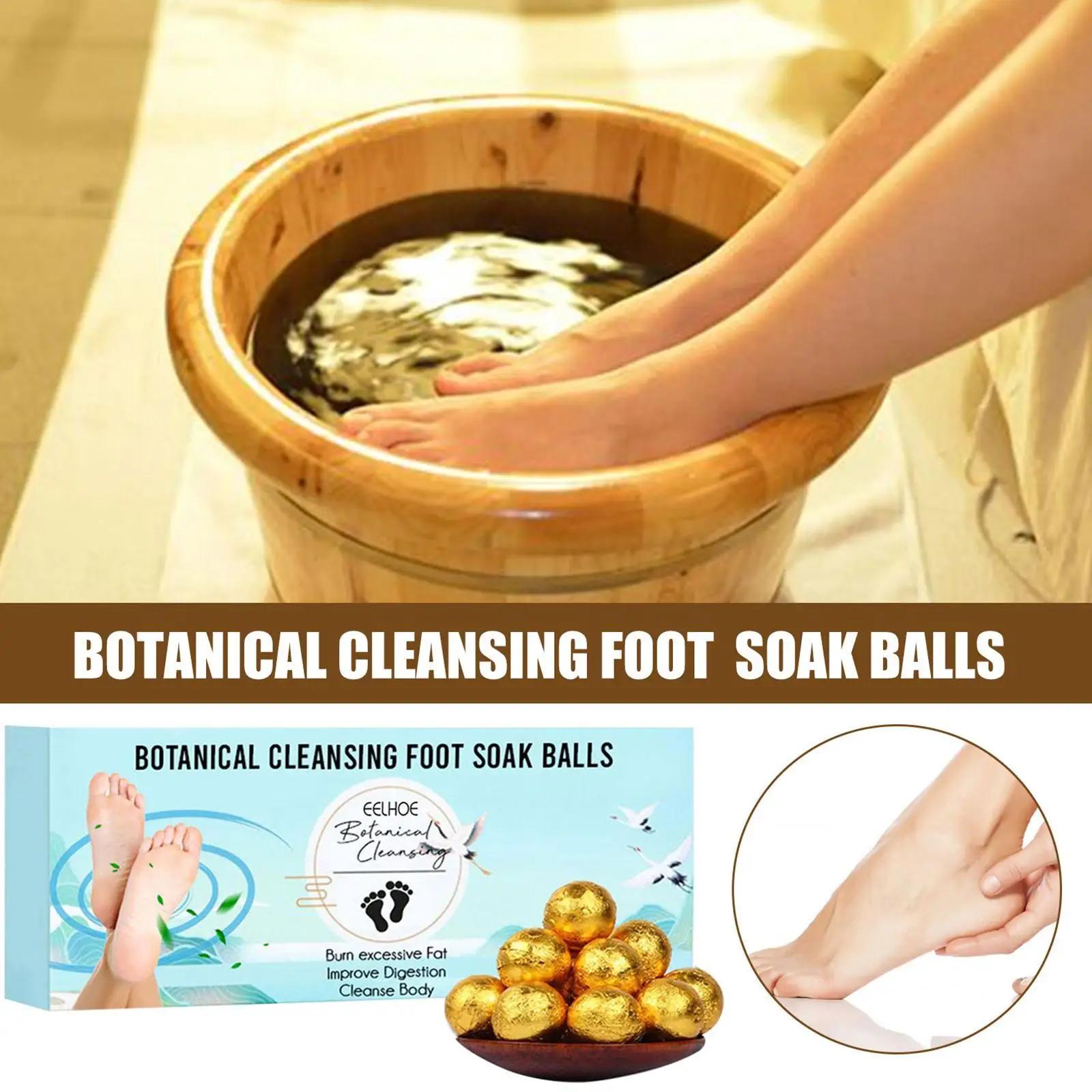 

12Pcs Ginger Foot Soak Pills, Lymphatic Detox Soak, Natural Wormwood Soak, Stress Relief Improve Sleep Slimming Foot Foam Pills