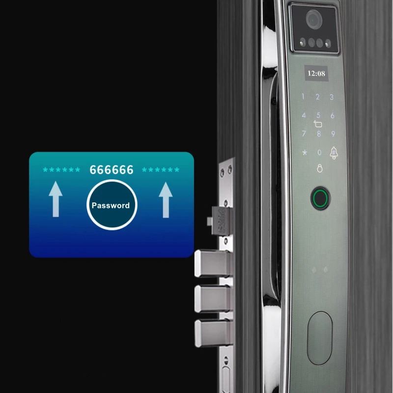 Pаспродажа 3D Инфракрасный датчик распознавания лица, умный замок, Wi-Fi камера с изображением отпечатков пальцев, интеллектуальное приложение Usmart Go, эле...