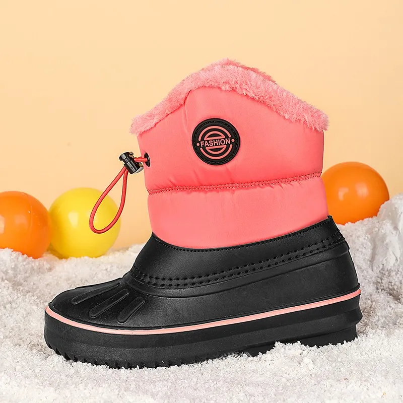 New Girls Snow Boots Winter boot Child Girl Kids Boots Rubber Shoes Child boy boot Children Warmth Shoes Waterproof Short Boots