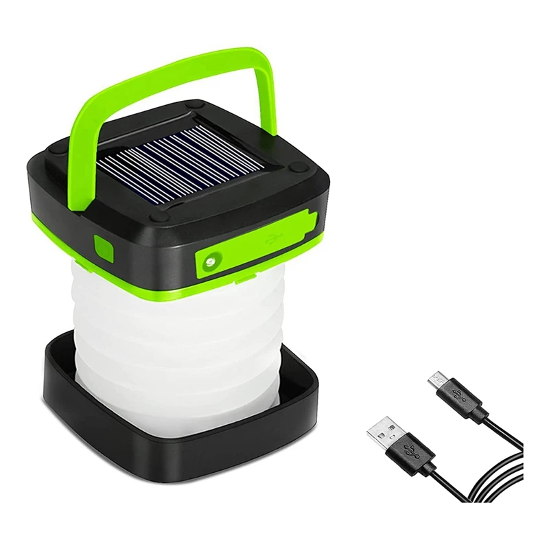 

Solar Powered LED Camping Lanterns-USB Rechargeable Emergency Lights-Collapsible Camp Lanterns For Power Outages