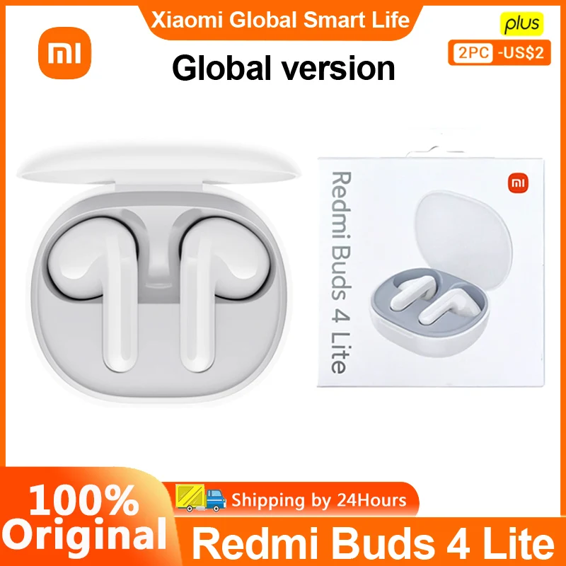 

Global version Xiaomi Redmi Buds 4 Lite Bluetooth Earphones Long Battery Life Ture Wireless Earbuds Music Headset Run Gym Sport