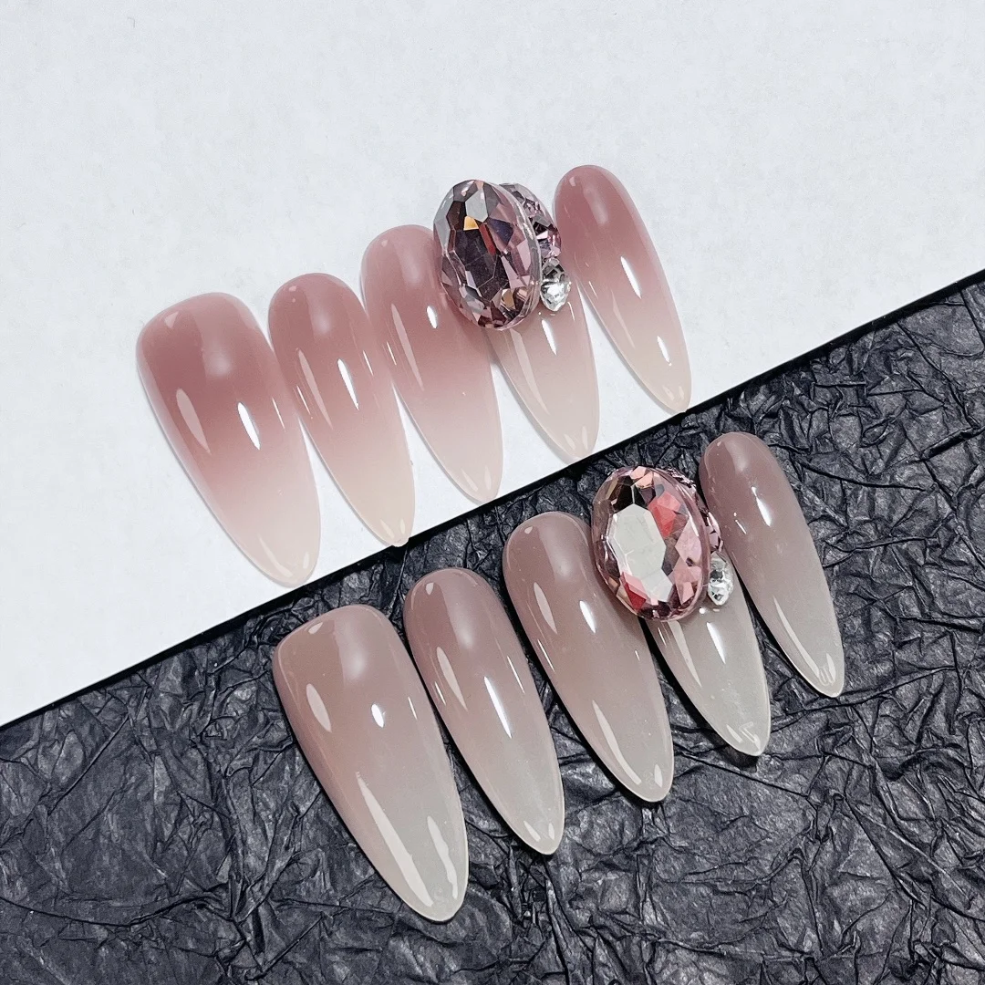 Emmabeauty фиолетовый изысканный длинный заостренный Съемный Многоразовый