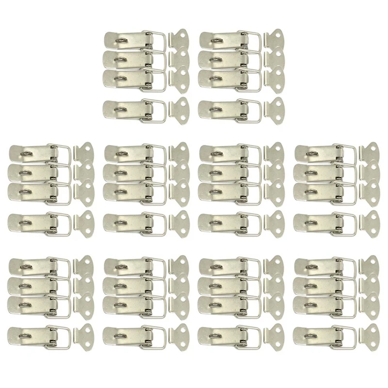 

40 Pcs Hardware Cabinet Boxes Spring Loaded Latch Catch Toggle Hasp