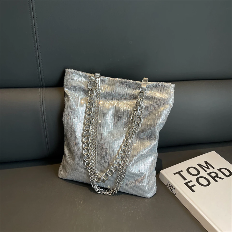 

Designer Casual Tole Sequin Shoulder Crossbody Bags for Women 2023 Fashoin Messenger Bags Ladies Purses and Handbags Sac A Main
