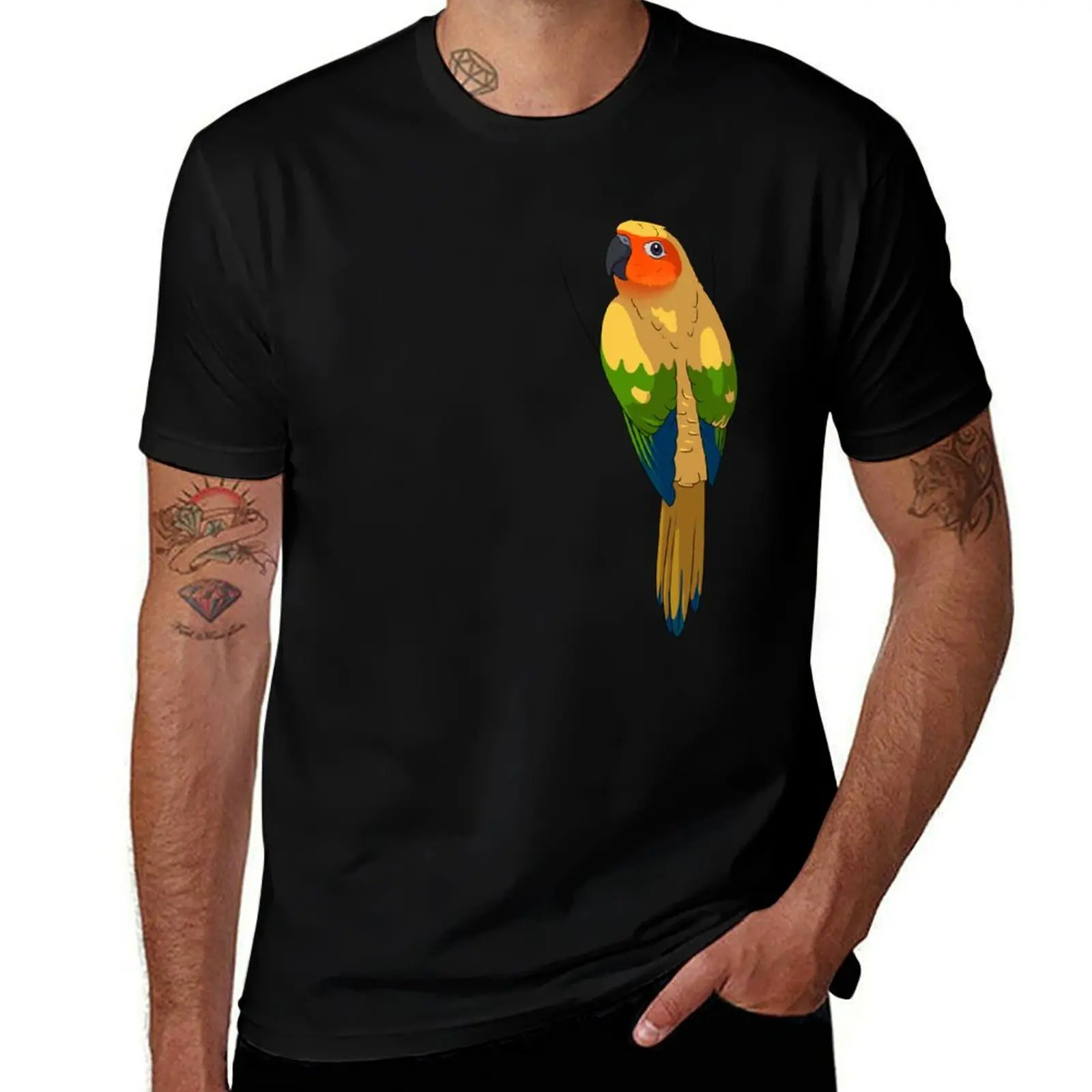 Фото Футболка Sun Conure, повседневная футболка с короткими рукавами №1