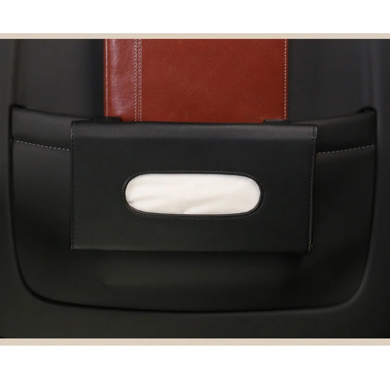 Мягкая Кожаная Автомобильная Коробка Для Салфеток Солнцезащитный Козырек