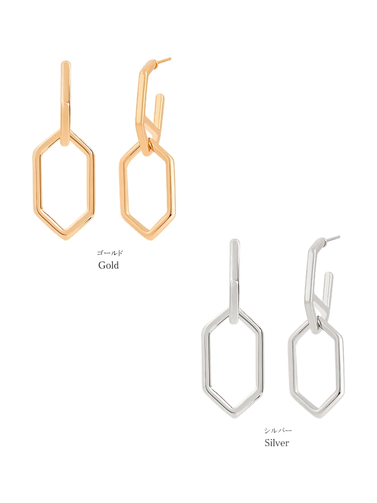 Osewaya Earrings Silver Geometric Eardrops Lock Women High-Grade Cold Sle 2024 New