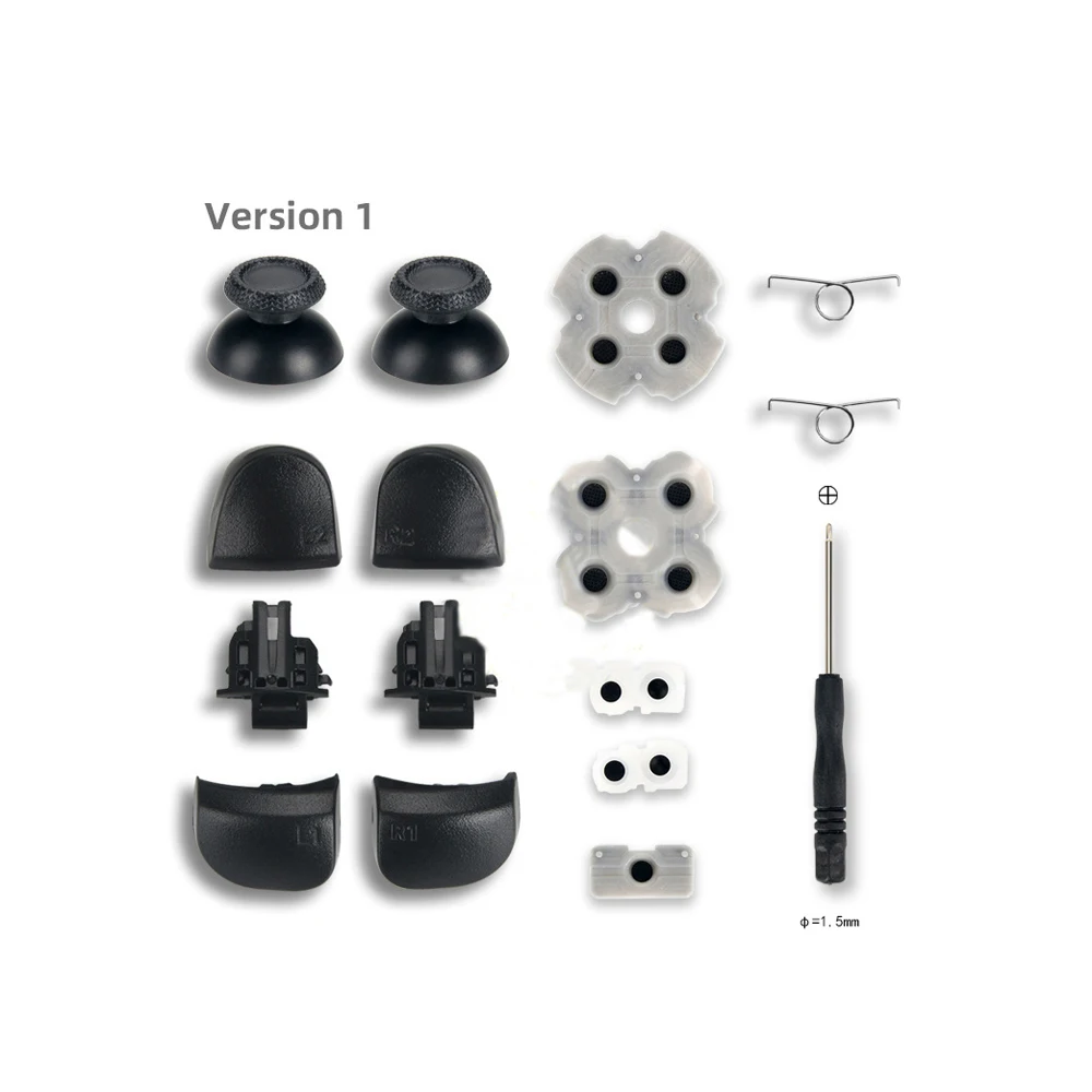 

10 наборов, проводящая кнопка для PlayStation 5 PS5 V1 Rocker Cap V2, проводящая Кнопка R1 R2 L1 L2, проводящая Кнопка V1/V2