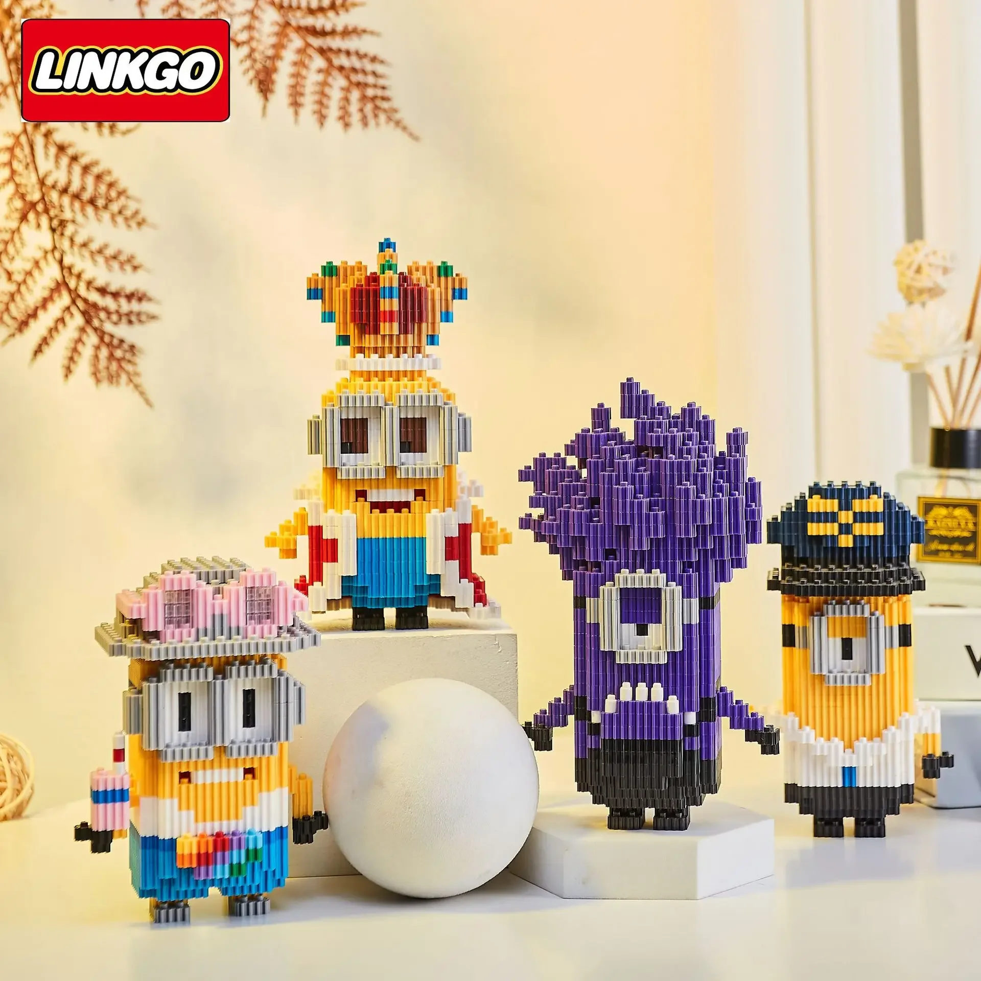 Linkgo Minion Connection строительные блоки Дэйв Стюарт забавная 3D модель аниме Миньоны