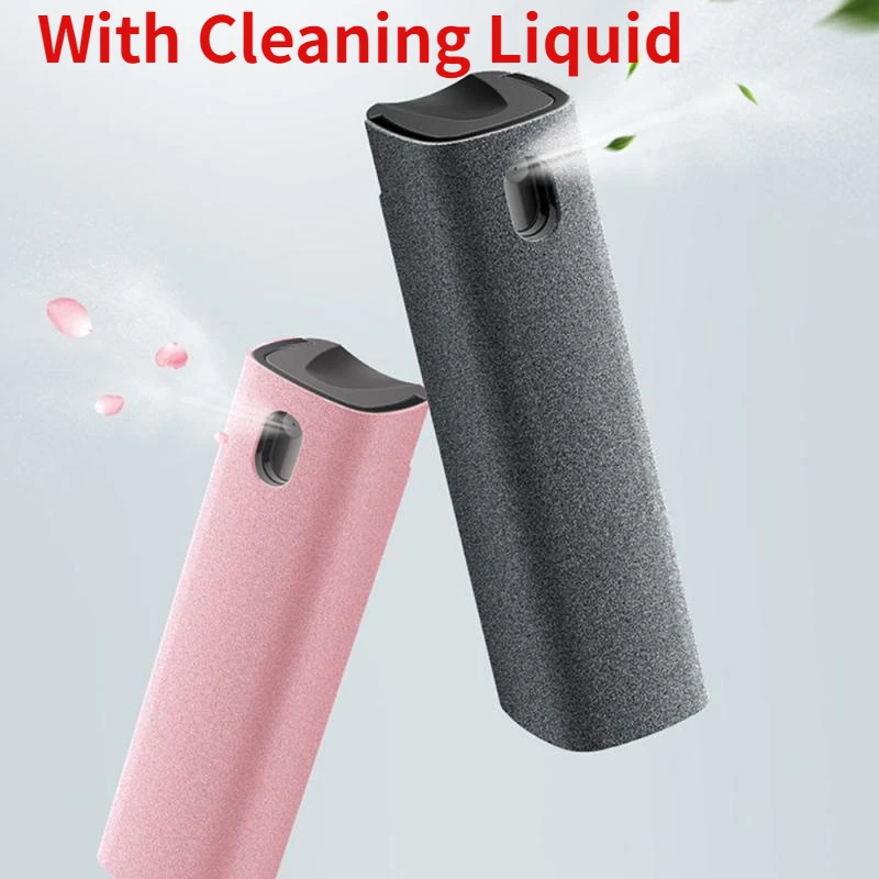 

2 In 1 Phone Screen Cleaner Spray Computer Screen Cleaner Spray Dust Removal Microfiber Cloth Cleaning Tool with Cleaning Liquid