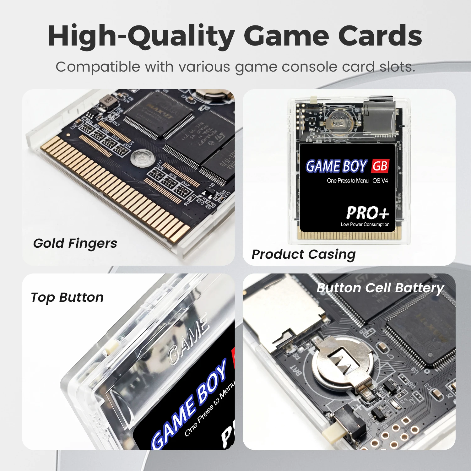 Фото Игровая карта EDGB 2000 в 1 GBC Game Card OS V4 с TF-картой 4 ГБ для Game Boy Color, GB, GBA SP, поддержка функции возврата одной кнопкой №4
