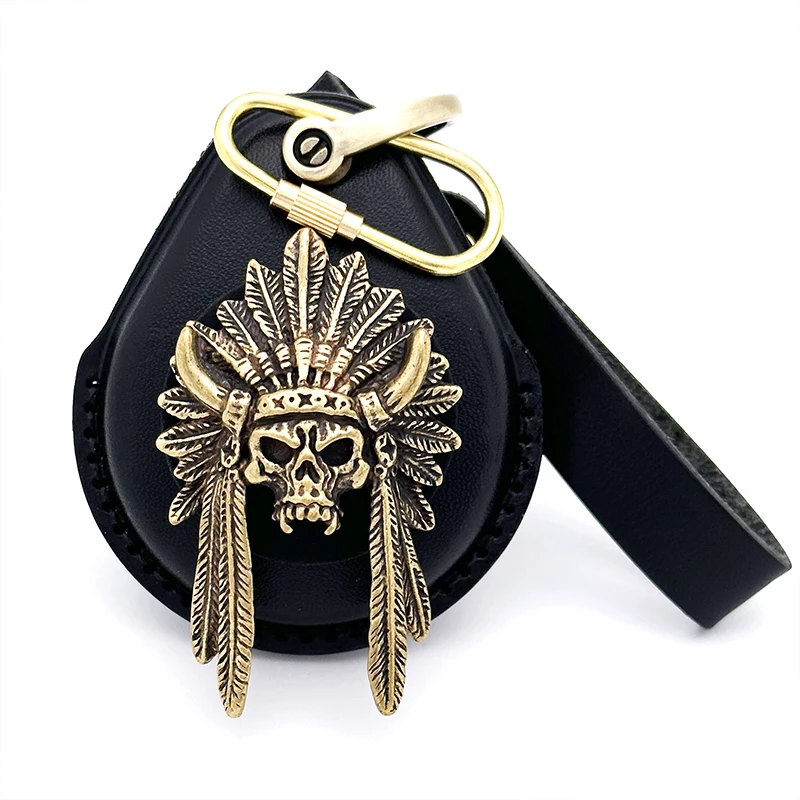 

Чехол-брелок из натуральной кожи для дистанционного ключа для Harley Davidson 883 X48 1200 Street Glide мотоциклов брелоки из латуни
