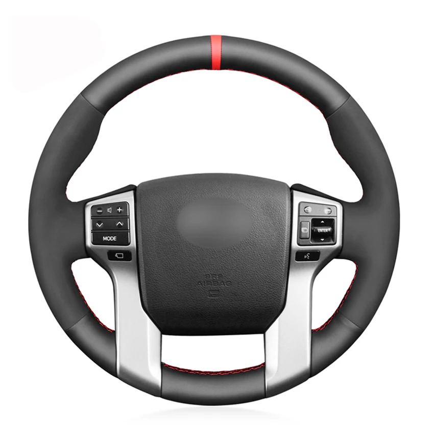 

Black Artificial Suede Leather Car Steering Wheel Cover for Toyota Land Cruiser Prado 2010-2017 Tundra Tacoma 4Runner 2014-2019