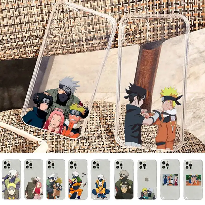 Чехол для телефона BANDAI Naruto iPhone 11 12 13 mini pro XS MAX 8 7 6 6S Plus X 5S SE 2020 XR прозрачный чехол |