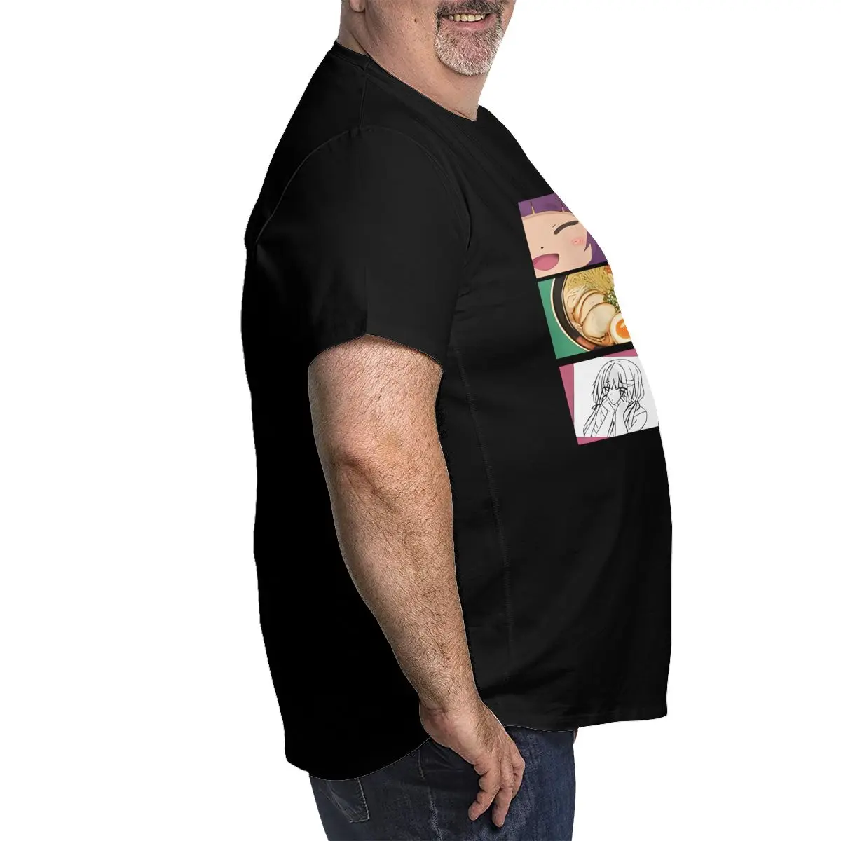 Футболки больших размеров с аниме Рамен для и высоких мужчин хлопковые футболки