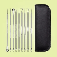 stainless steel acne blackhead remover comedone extractor removal needles pore blemish whitehead extraction pimple popper tools