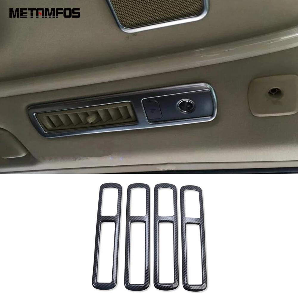 

For Toyota Alphard Vellfire 2016-2018 2019 Carbon Fiber Roof Air Condition Vent Outlet Trim Read Light Lamp Cover Accessories