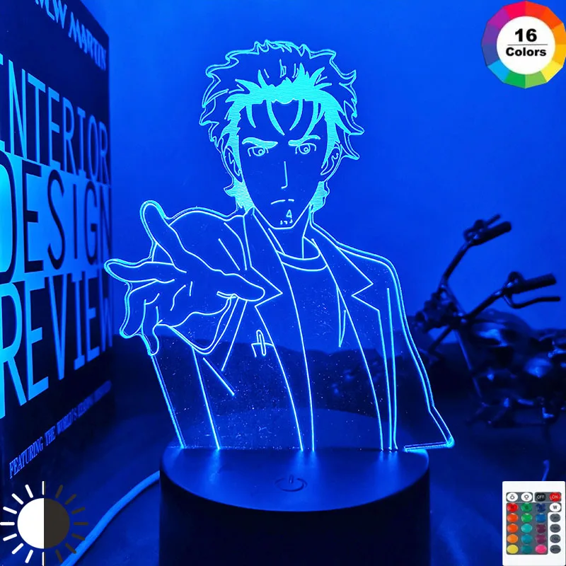 

Anime Steins Gate Rintarou Okabe Led Night Light for Bedroom Decor Night Lamp Rintarou Okabe Gift Acrylic Neon Lamp Steins Gate