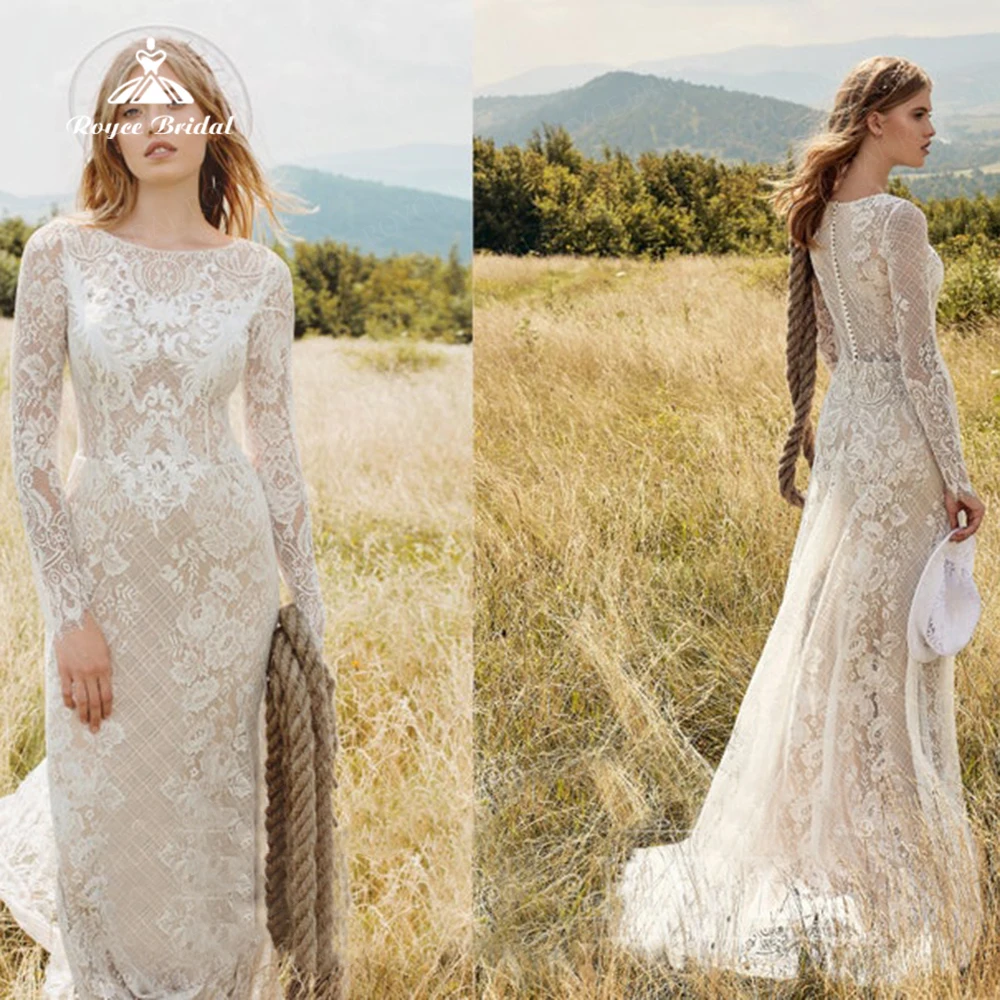 

Bohemian Off The Shoulder Tulle Wedding Dress For Women 2023 Beading Strapless Court Train Lace up Civil Vintage Bridal Gown