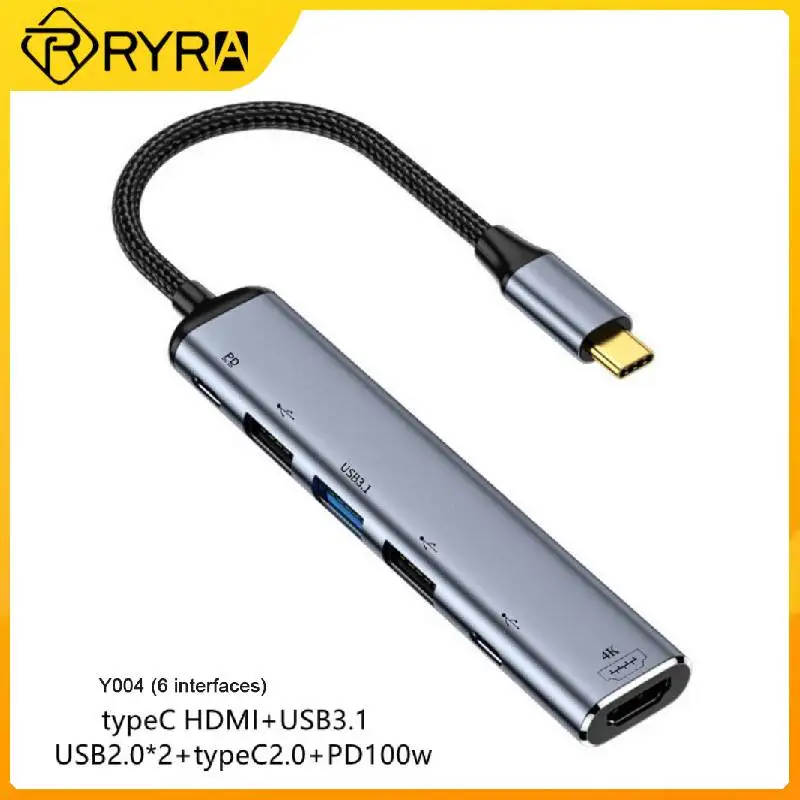 

USB-концентратор RYRA 3,1 Type-C для адаптера 4K Thunderbolt 3 USB C концентратор с концентратором 3,0 TF SD кардридер слот PD для MacBook /Air/Huawei