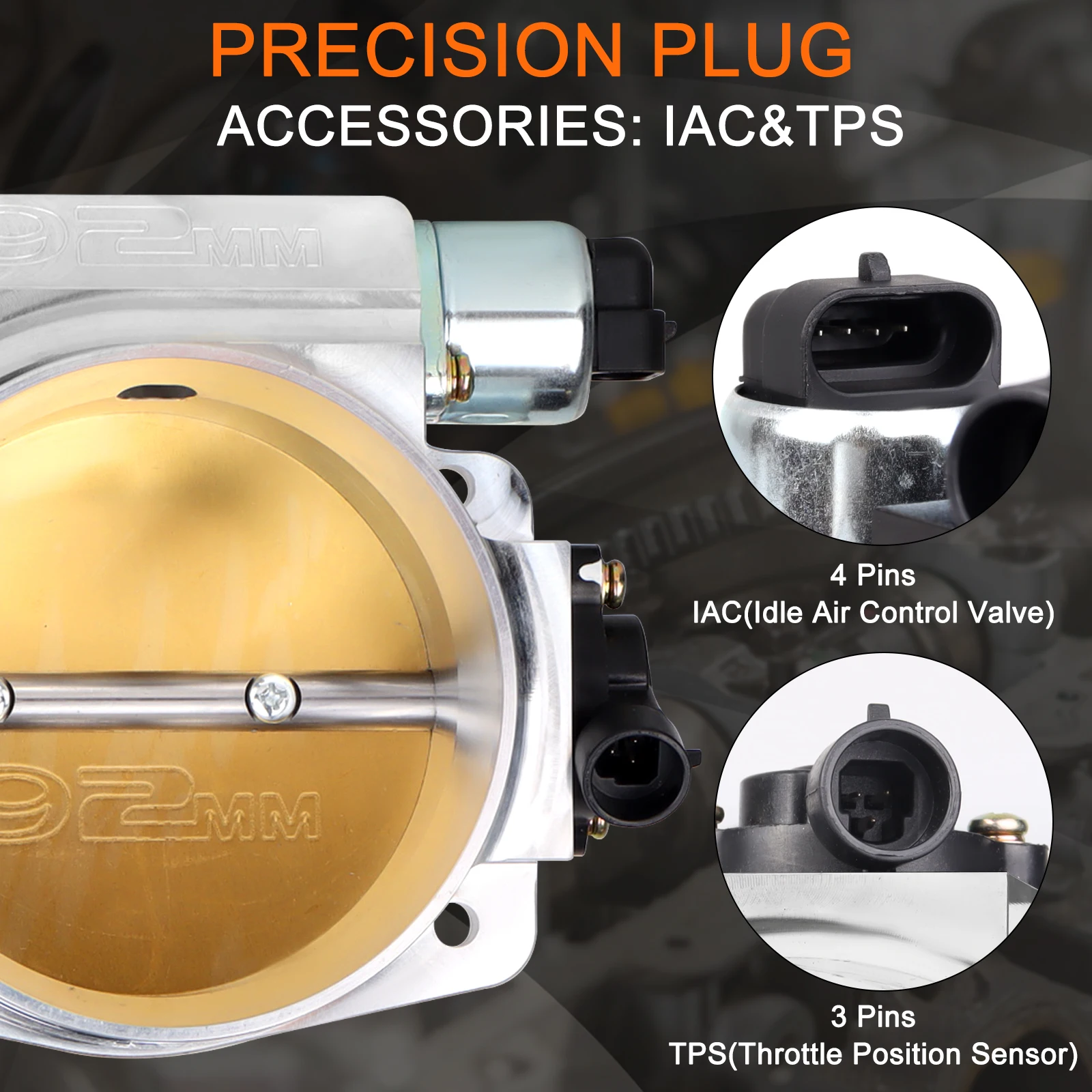 Новый корпус дроссельной заслонки 102 мм/92 мм для GM III LS1 LS2 LS3 LS6 LS7 LSX LS Style 4-болтовый