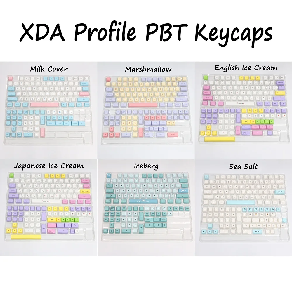 PBT Keycaps XDA Profile DYE-SUB Keycap Keys Personalized Customized For Mechanical Keyboard Cherry Gateron Outemu MX Switches