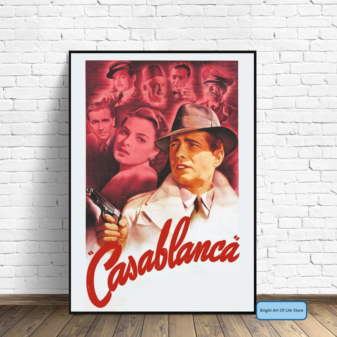 Постер фильма Касабланка обложка фото холст принт настенное искусство домашний