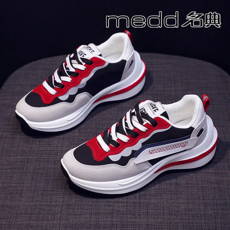 

2023 Spring and Autumn New Women's Shoes Student Shoes Thick Sole Sports Running Shoes