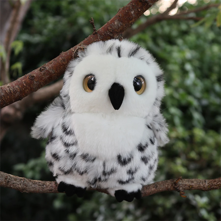 

Snowy Owl High Fidelity Anime Cute Plushie Falcon Bird Plush Toys Lifelike Animals Simulation Stuffed Doll Kawai Toy Gifts Kids