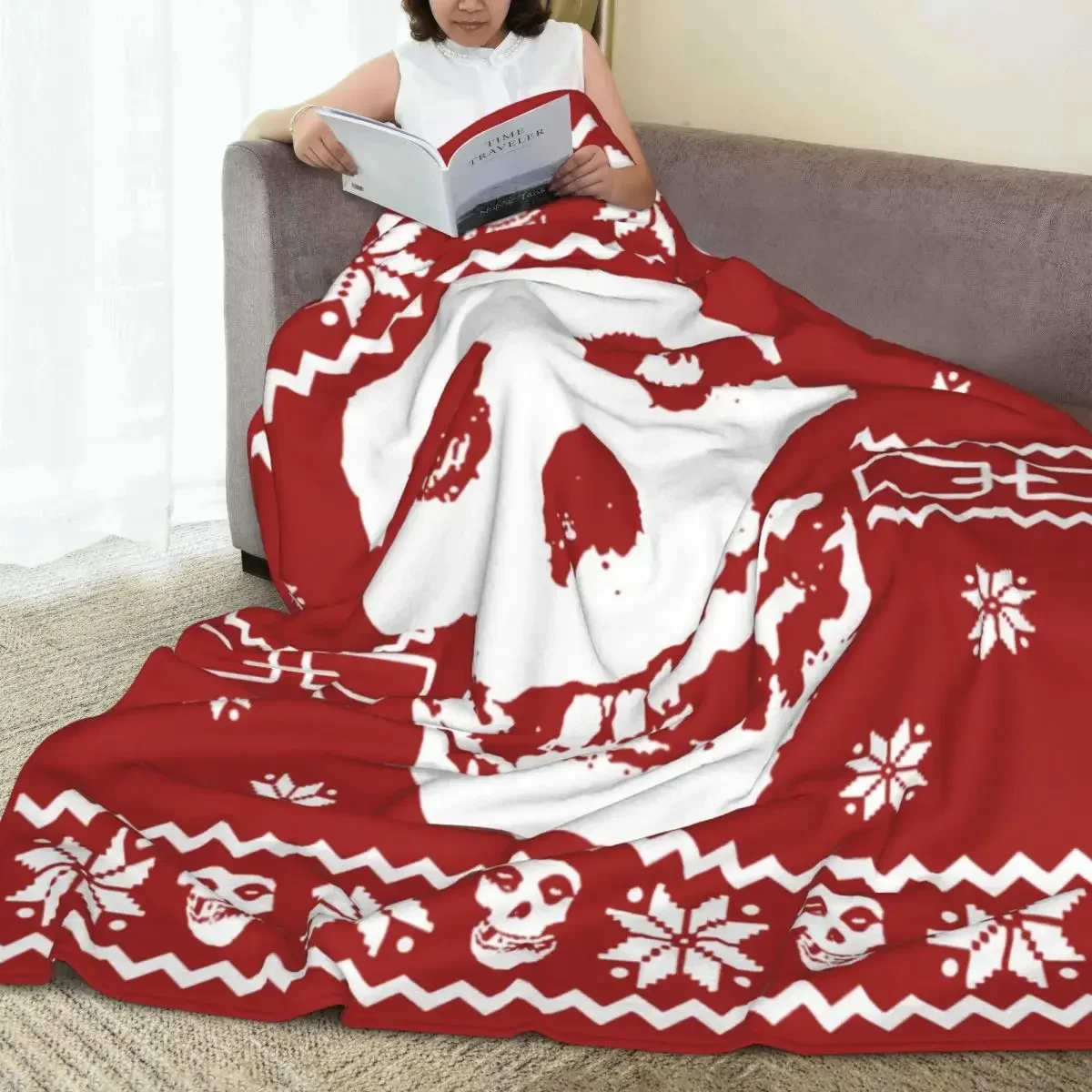 Misfits рождественский джемпер одеяла малиновый призрак панк Фланелевое смешное