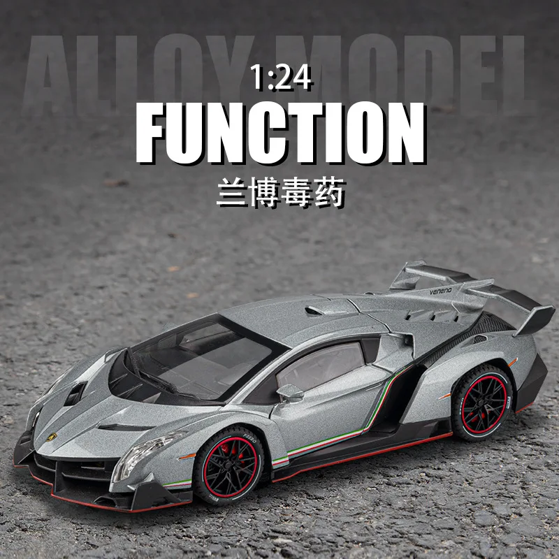 

1:24 Lamborghini Veneno sports car High Simulation Diecast Car Metal Alloy Model Car Children's toys collection gifts F573